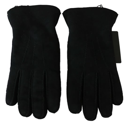 Dolce & Gabbana Mannen Zwarte Leren Motor Biker Fietshandschoenen - Image 2