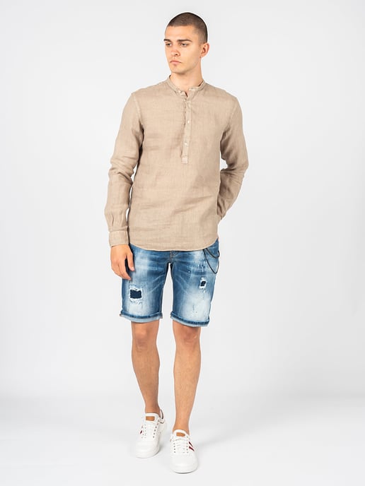 Xagon Man Shirt Lino Men's Beige - Image 2
