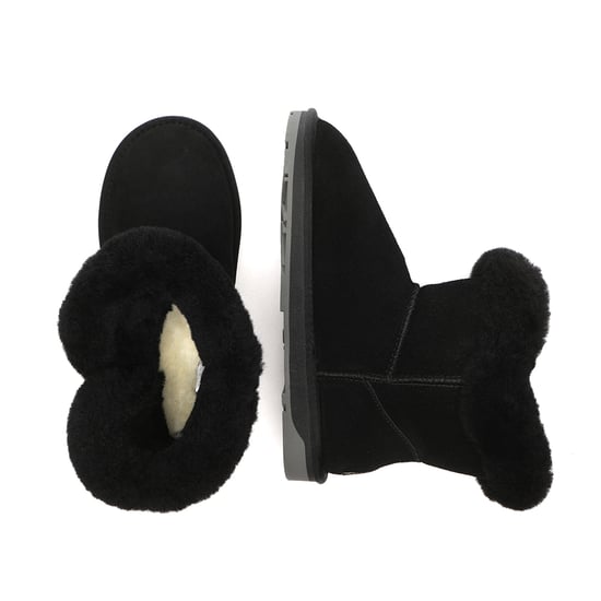 EVER AU Women Robin Horn Toggle button Mini Boots