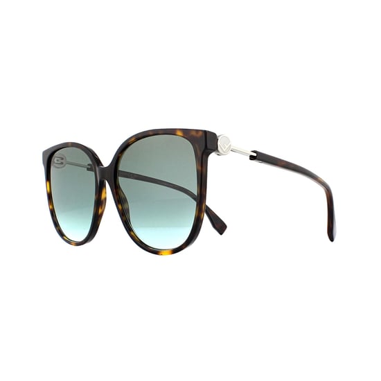 Fendi Sunglasses FF 0374/S 086 EQ Dark Havana Green Aqua