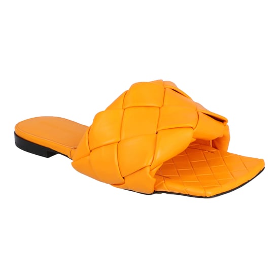 Bottega Veneta Lido Platte Sandalen oranje - Image 2