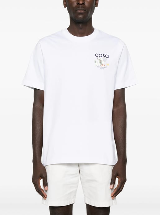Casablanca Equipment Sportive Cotton T-Shirt in White - Image 2