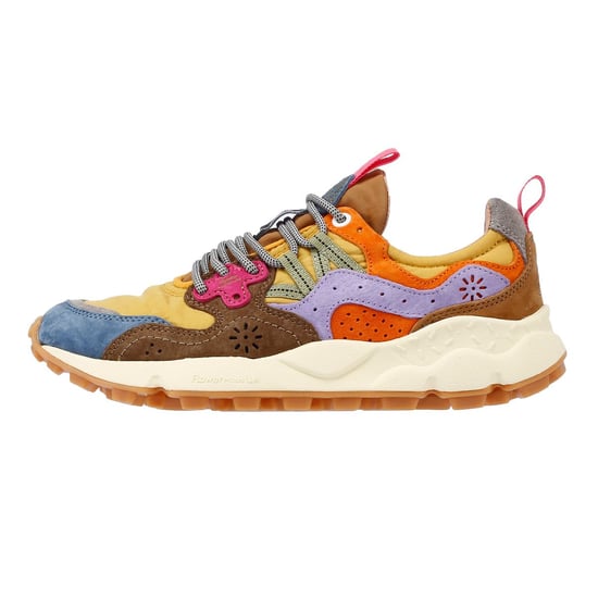 Flower Mountain Yamano 3 Suede Light Blue/Yellow/Brown Trainers - Image 6