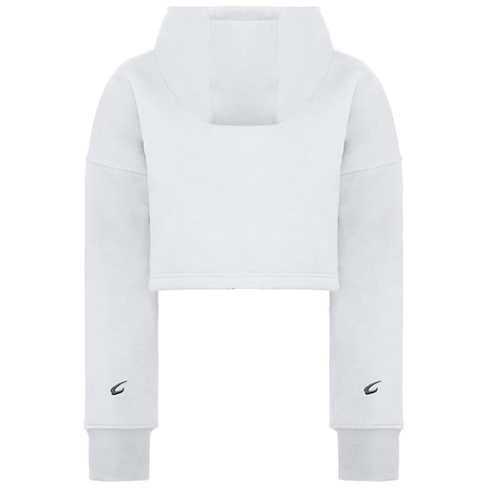 BoxRaw Johnson Womens White Cropped Hoodie - Image 2