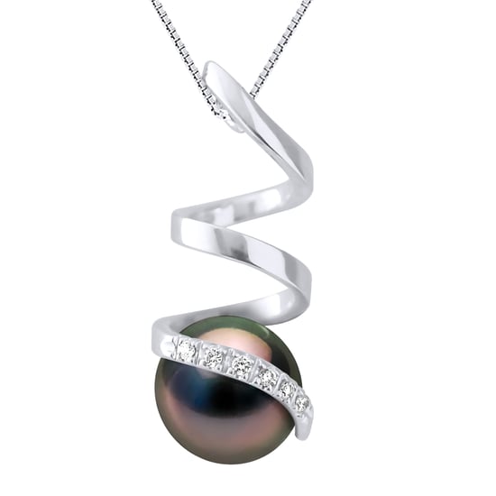 DIADEMA - Pendant - White Gold and Tahitian Pearl