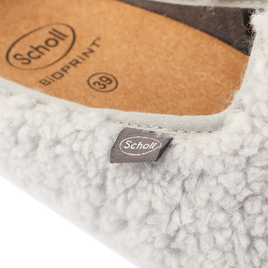 Women's Scholl Maddy Faux Fur Mule Slippers in Light Grey