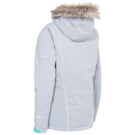 Trespass Womens/Ladies Caitly Hooded Touch Fastening Ski Jacket (Platinum)