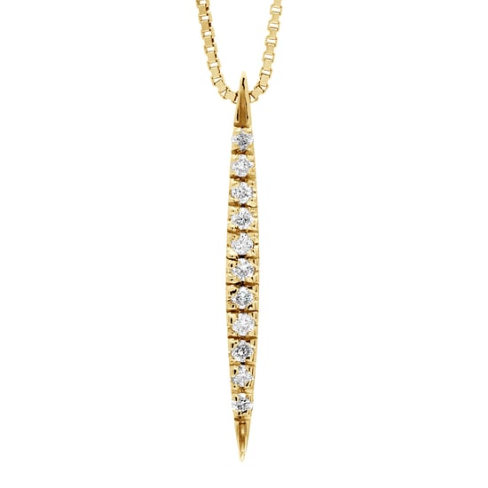 DIADEMA - Necklace with Diamonds - Yellow Gold - Venetian Chain