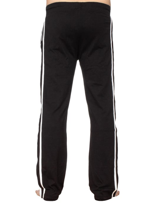 Enzo | Mens T-Shirt & Pants Loungewear Set - White/Black - Image 4