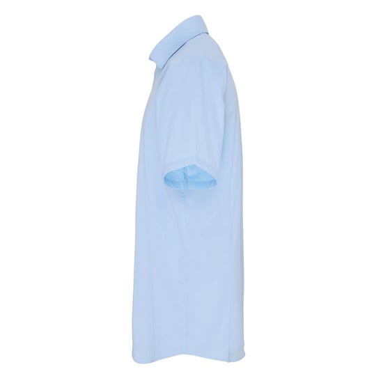 Premier Mens Poplin Stretch Short-Sleeved Shirt (Pale Blue)