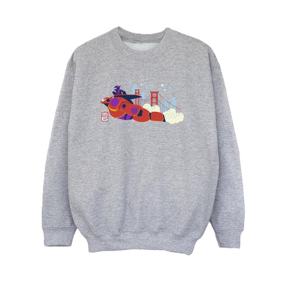 Disney Boys Big Hero 6 Baymax Hiro Bridge Sweatshirt (Sports Grey)
