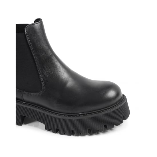 19V69 Italia Womens Short Boot Black 600-V VITELLO NERO