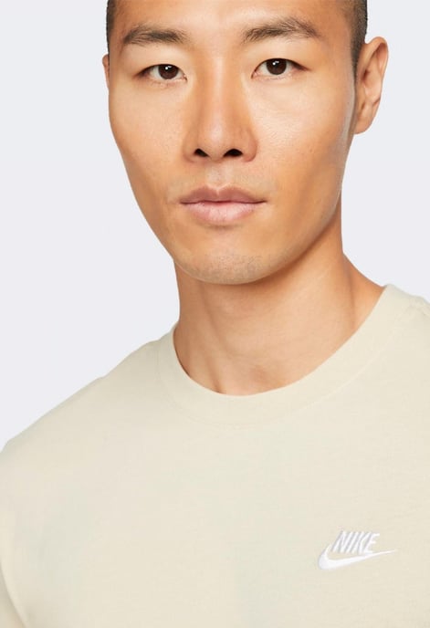 Nike Sportswear Club Mens T Shirt in Beige - Image 3