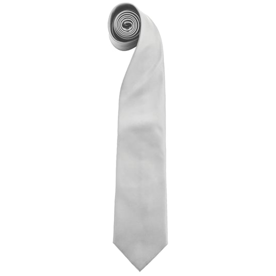 Premier Mannen 'Kleuren' Effen Mode / Zaken Stropdas (Zilver) - Image 1
