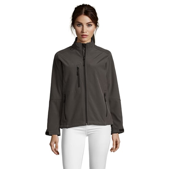SOLS Womens/Ladies Roxy Soft Shell Jacket (Charcoal Grey Solid) - Image 1