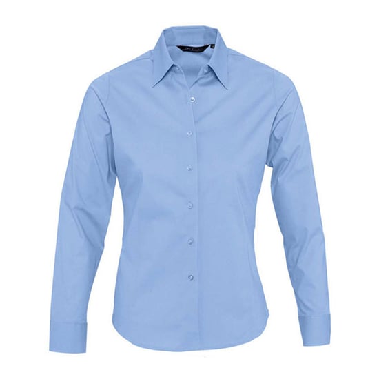 SOLS Dames/Dames Eden Stretch Business Shirt met Lange Mouwen (Heldere lucht) - Image 1