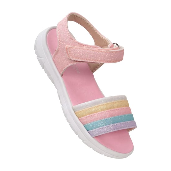 Mountain Warehouse Girls Rainbow Leather Sandals (Pink) - Image 1