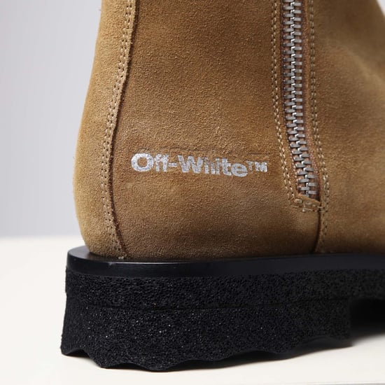 Men's Off White Suede Spongesole Ankle Boots in White - Image 6
