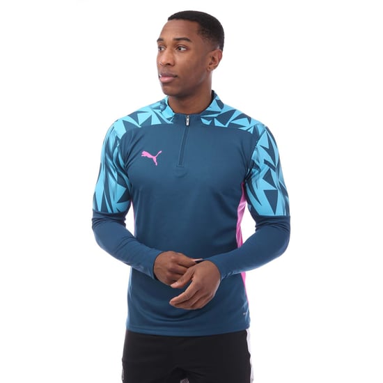 Men's Puma IndividualFINAL 1/4 Zip Top in Blue - Image 1