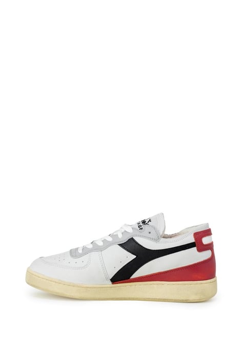 Diadora Heritage Men's Leather Sporty Sneakers in White - Image 2