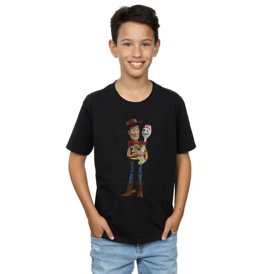Disney Boys Toy Story 4 Woody And Forky T-Shirt (Black)