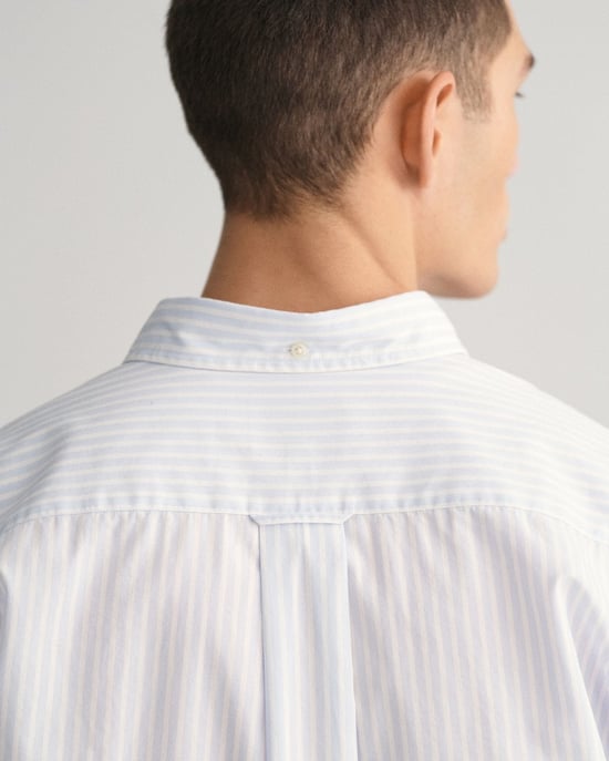 GANT Mens Regular Fit Long Sleeve Poplin Stripe Shirt - Image 5