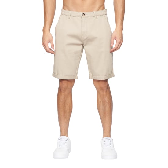 Crosshatch Heren Sinwood Chino Shorts (Beige) - Image 1