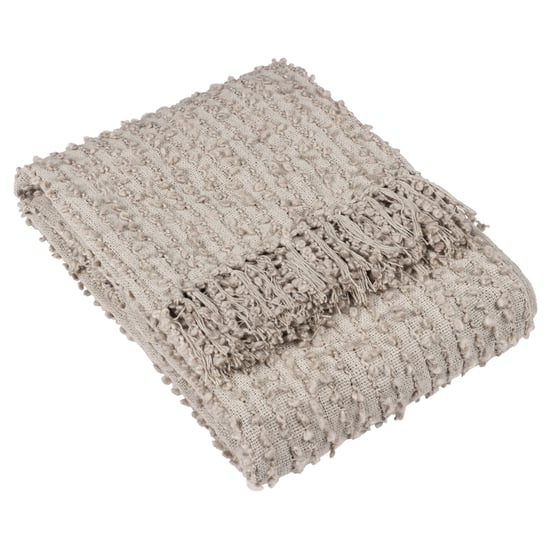Höem Arvo Boucle Yarn Woven Fringed Throw