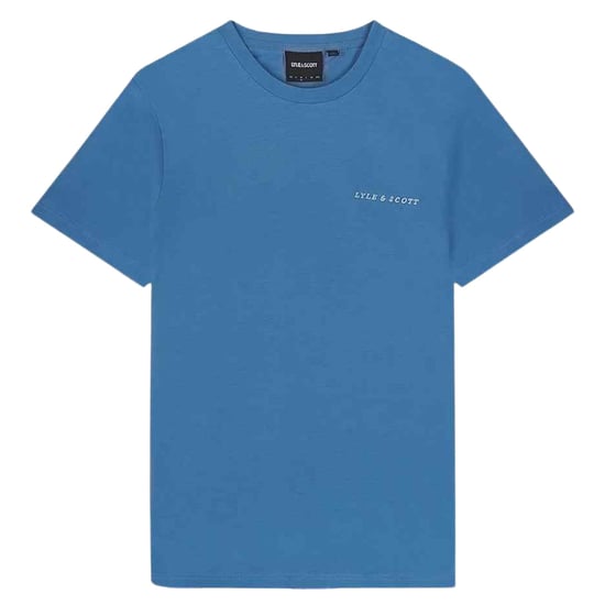 Lyle Scott Broderad Logo Riveria Blå T Shirt - Image 1