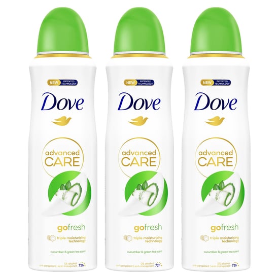 Dove Advanced Care Antiperspirant Deodorant Spray Cucumber & GreenTea, 200 ml, 3 Pack