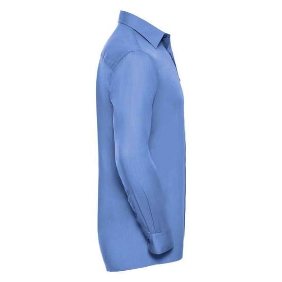 Russell Collection Heren Poplin Easy-Care Formeel Overhemd (Bedrijfsblauw) - Image 3