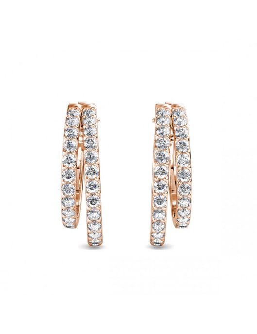 Duo Circlet Oorbellen - Oostenrijks kristal - Image 3