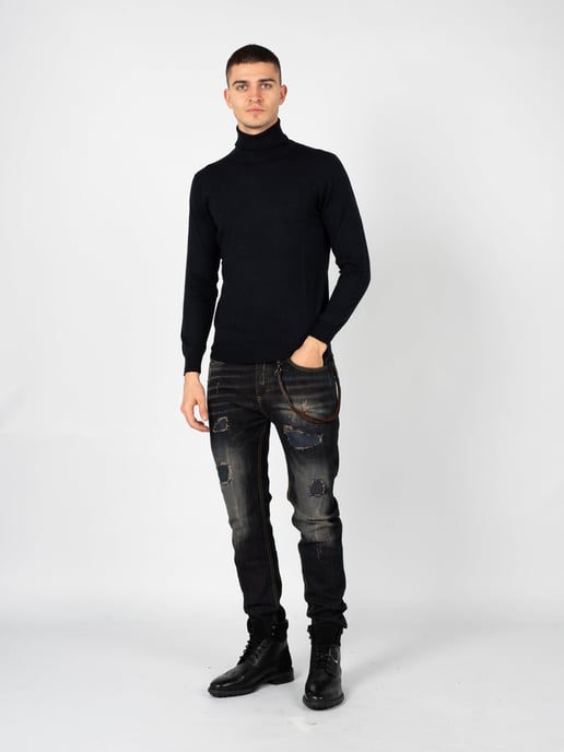 Xagon Man Pullover Turtleneck Men's Blue - Image 5