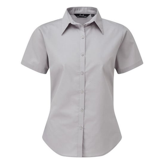Premier Popeline blouse met korte mouwen / Gewoon werkoverhemd (Zilver) - Image 1