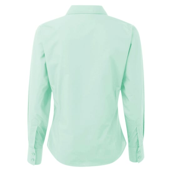 Premier Dames/Dames Popeline Blouse met Lange Mouwen (Aqua) - Image 2