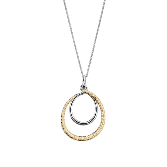 Orphelia 'Bastien' Dames 925 Sterling Zilveren Ketting met Hanger - Zilver/Goud ZH-7499 - Image 1