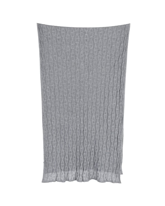 Hermes Chain-Motif Knit Muffler in Grey Cotton and Silk - Image 1