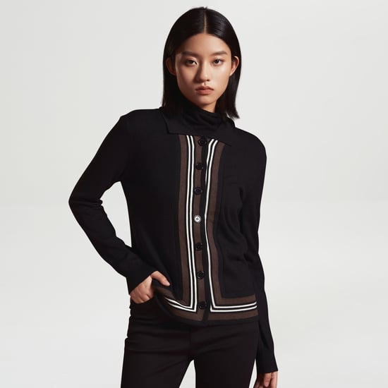 Cardigan med kontrasterande kanter - Image 1