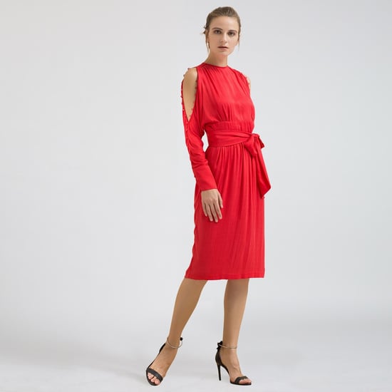 Cold Shoulder Bat sleeves Dress