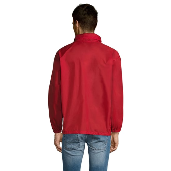 SOLS Unisex Surf Windbreaker Lightweight Jacket (Red) - Image 4