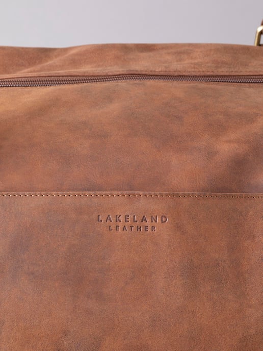 Hunter Leather Holdall in Tan