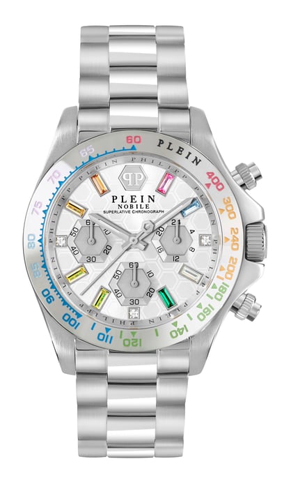 Philipp Plein Nobile Dames Zilveren Horloge PWSBA0123 - Image 1