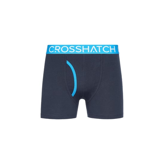 Crosshatch Heren Linamo MVE Open Fly Boxershorts (Set van 3) (Blauw) - Image 2