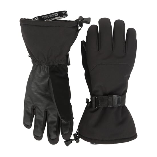 Mountain Warehouse Mens Extreme Waterproof Softshell Ski Gloves (Black) - Image 3