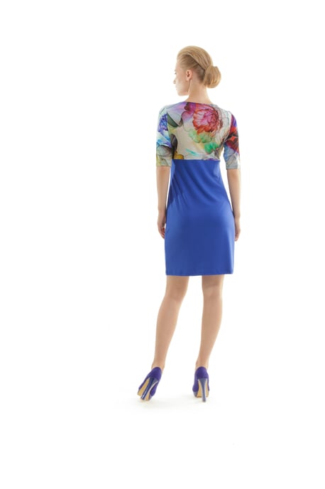 Cowl Neck Print Detail Dress