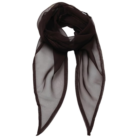 Premier Unisex Adult Colours Chiffon Scarf (Brown)
