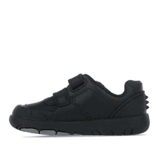 Boy's Clarks Infant Rex Pace Leather Shoes in Black - Image 6