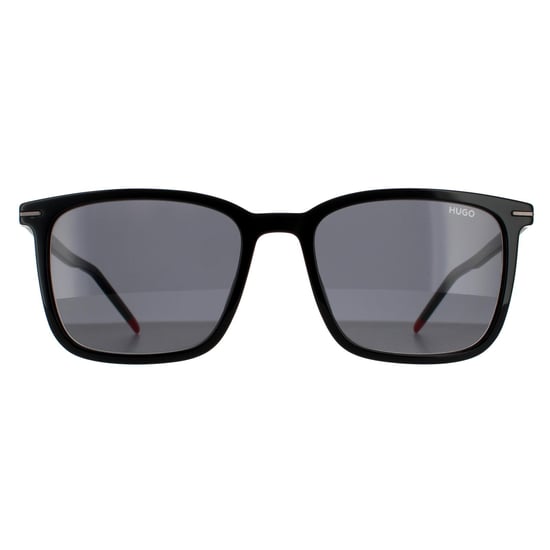Hugo by Hugo Boss Square Mens Black Red Gold Grey Sunglasses - Image 1