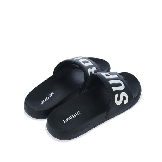 Men's Superdry Code Core Pool Slides in Black