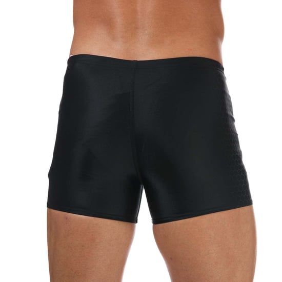 Men's Speedo Placement Aquashort in Black Grey